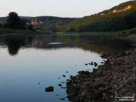 Am Ufer der Elbe in der Sächsischen Schweiz